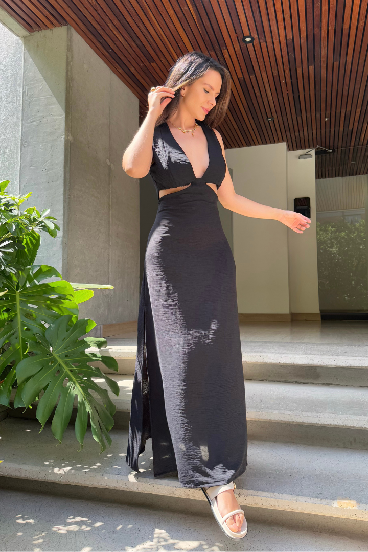 Vestido Lisa Negro