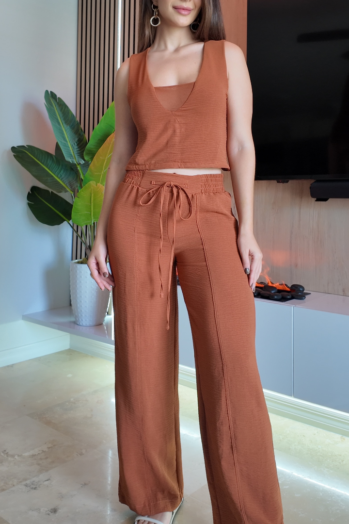 Pantalon Alaia Terracota