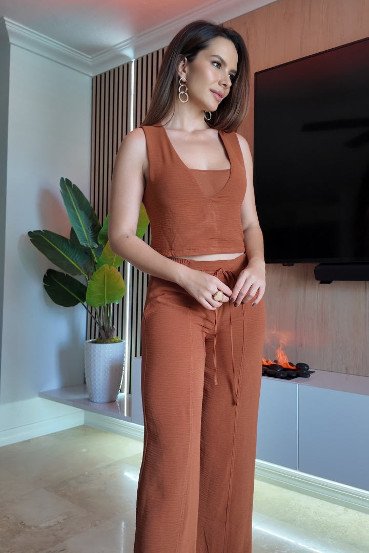 Pantalon Alaia Terracota