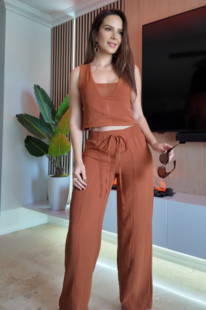 Pantalon Alaia Terracota